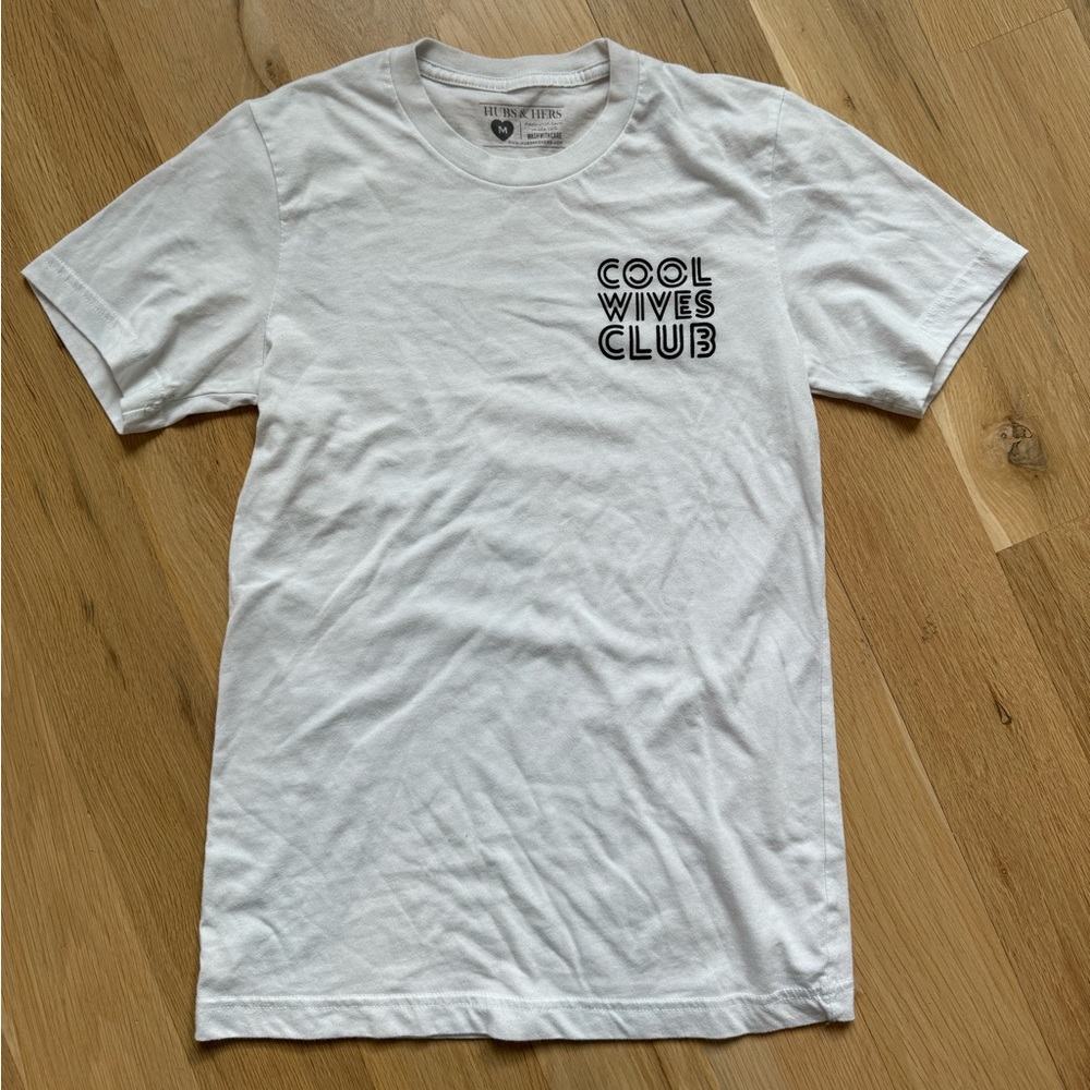 Hubs & Hers • Cool Wives Club T-Shirt • White • Medium